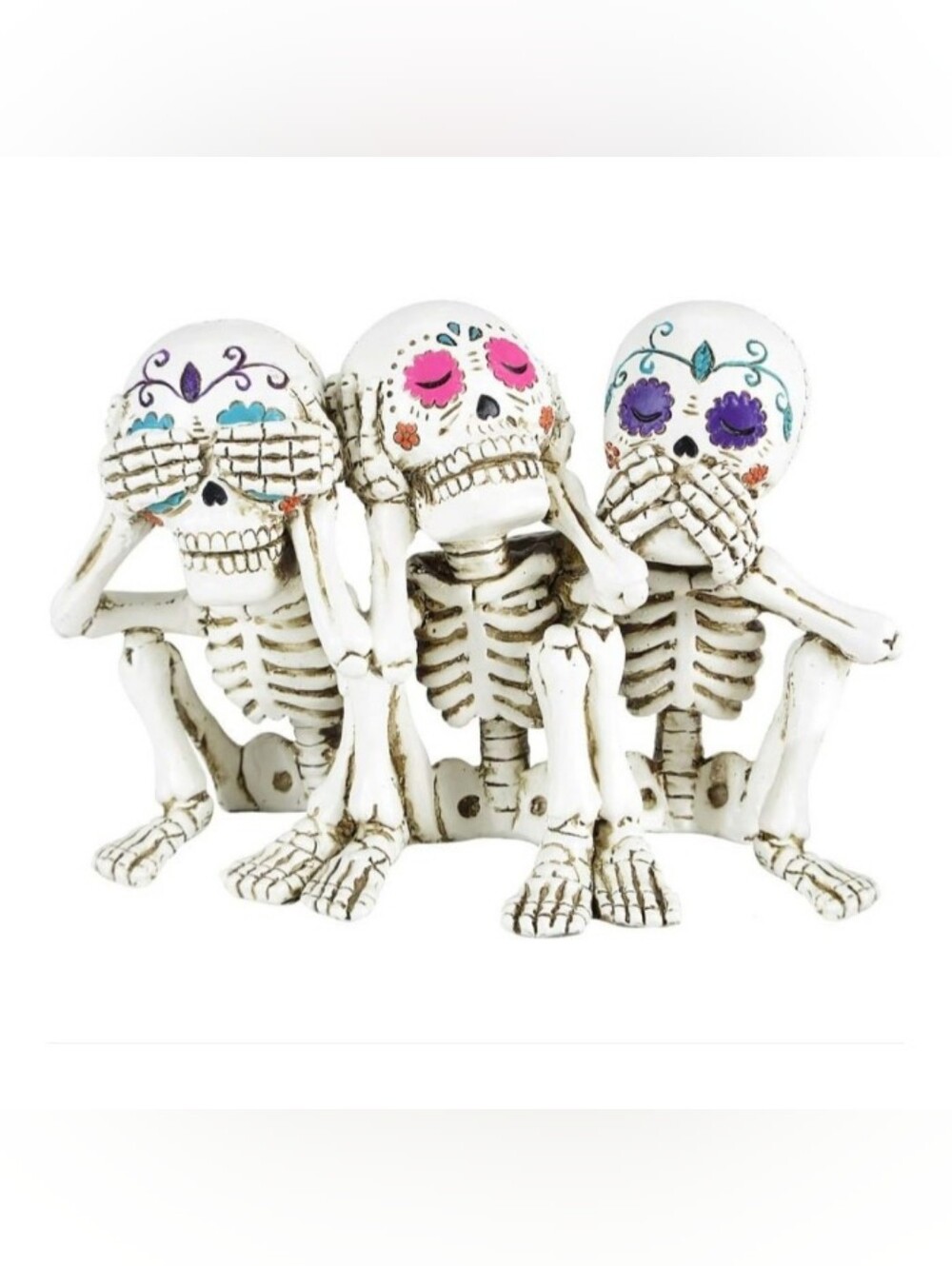 Nemesis Now Three Wise Calaveras Skeleton Figurine  Polyresin Dia De Los Muertos